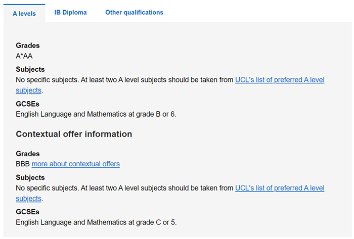 6 UCL 2023入學A Level、IB和英語成績要求4.png