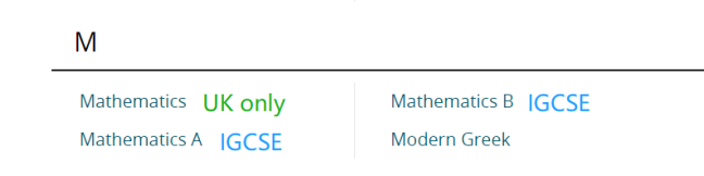 A Level備考：Edexcel GCSE和IGCSE數學公式表