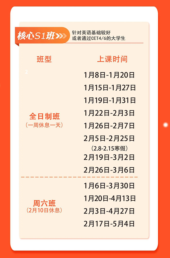 朗思教育2024年雅思/托福/GRE/GMAT寒假班課程安排