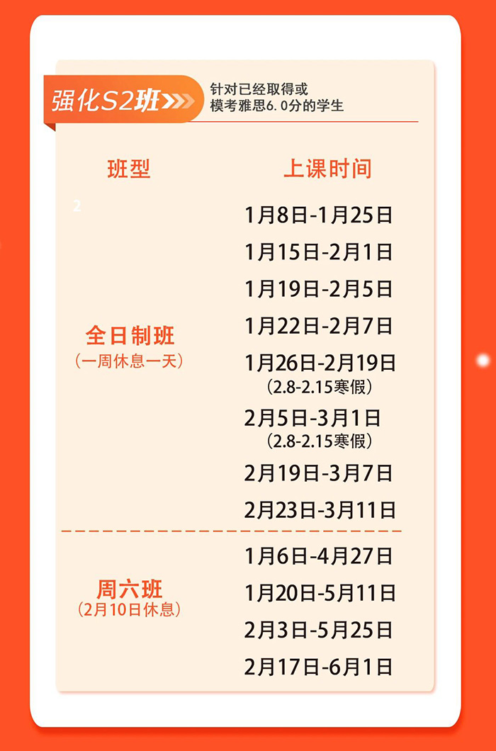 朗思教育2024年雅思/托福/GRE/GMAT寒假班課程安排