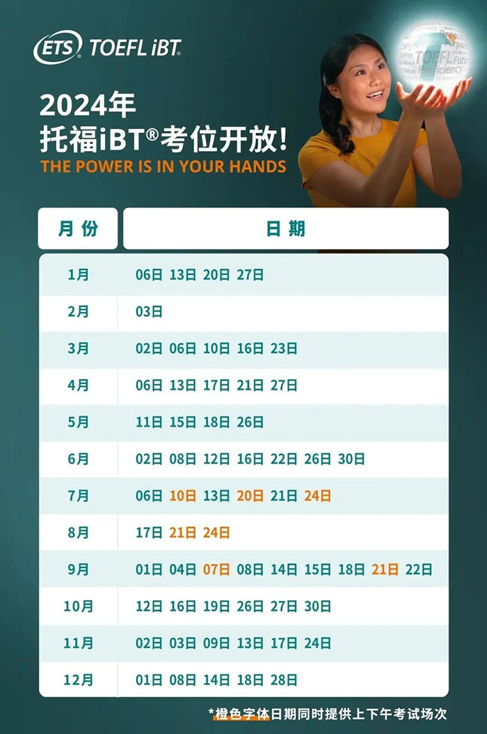 2024年托福考試及成績查詢時間,考試費