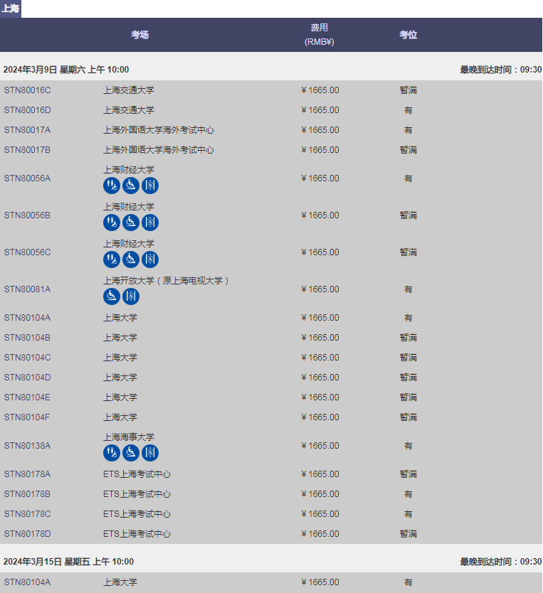 2024年2/3月GRE考試報名及考位信息