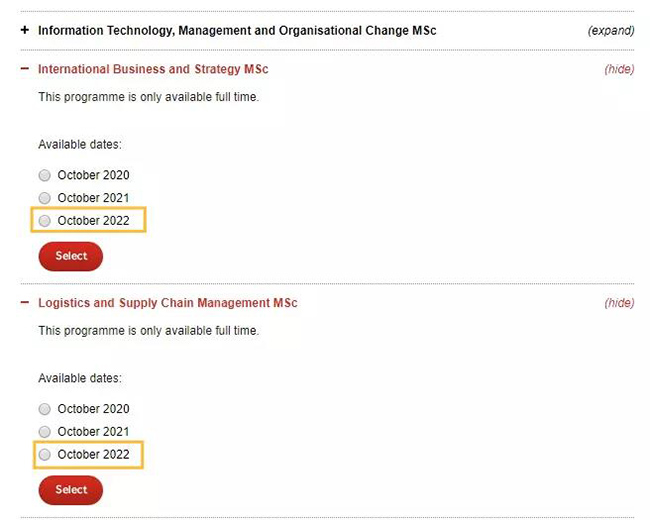 2021年秋季及2022年英國大學入學申請開放(部分院校)