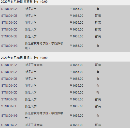 2020年10~11月GRE考試時間_考位安排(最新)