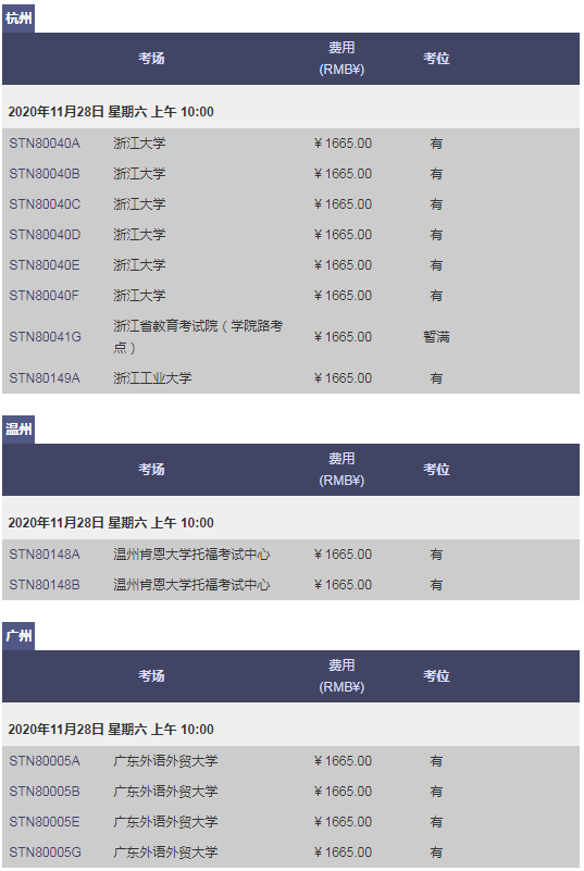 GRE考位播報|11月、12月大量余位可報,速度上線預約!